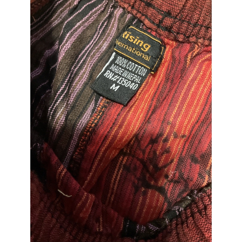 Rising Women's Medium Multicolored Boho Hippie Festival Joggers Patchwork NWT - Picture 8 of 11